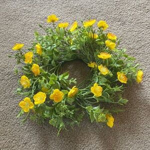 3 inches Evening Primrose Candle Ring Yellow